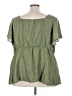 Torrid Green Short Sleeve Blouse Size 5X Plus (5) - photo 2