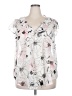 Torrid 100% Polyester White 3/4 Sleeve Blouse Size 2X Plus (2) - photo 1