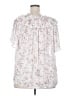 Torrid 100% Polyester Floral White Short Sleeve Blouse Size 2X Plus (2) - photo 2
