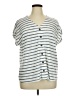 Emily Daniels Silver Short Sleeve Henley Size XL - photo 1