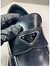 Prada Black Brushed Leather Monolith Loafers Size EU 38 1/2 - photo 5