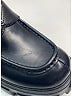 Prada Black Brushed Leather Monolith Loafers Size EU 38 1/2 - photo 3