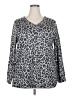 Ellen Tracy Animal Print Gray Cardigan Size XXL - photo 1