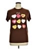Unbranded Hearts Brown Short Sleeve T-Shirt Size XL (estimated) - photo 1