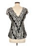 Alex Evenings Silver Short Sleeve Blouse Size M - photo 2