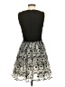 ERIN Erin Fetherston 100% Polyester Graphic Black Cocktail Dress Size 2 - photo 2