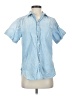 J.Crew 100% Cotton Blue Short Sleeve Button-Down Shirt Size 4 - photo 1