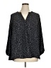 T Tahari 100% Polyester Animal Print Black 3/4 Sleeve Blouse Size 1X - photo 1
