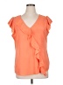 Alex Marie 100% Polyester Orange Short Sleeve Blouse Size 16 - photo 1