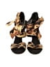 Giuseppe Zanotti Animal Print Yellow Tan Sandals Size EU 37 1/2 - photo 2