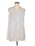 Premise Studio 100% Polyester Polka Dots Ivory Sleeveless Blouse Size L - photo 1
