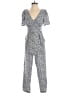 Old Navy 100% Rayon Animal Print Gray Blue Jumpsuit Size S - photo 1