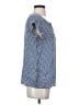 Joie 100% Silk Blue Short Sleeve Silk Top Size S - photo 4