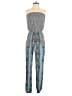 Hot Tempered 100% Rayon Paisley Blue Jumpsuit Size M - photo 1