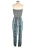 Hot Tempered 100% Rayon Paisley Blue Jumpsuit Size M - photo 2
