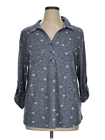 Cathy 3/4 Sleeve Button-Down Shirt (view 1)