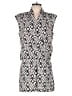 Collective Concepts 100% Polyester Print Black Ivory Romper Size S - photo 1