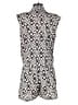 Collective Concepts 100% Polyester Print Black Ivory Romper Size S - photo 2