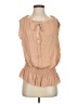 Theory 100% Silk Tan Blouse Size S - photo 1