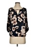 Papaya 100% Polyester Black 3/4 Sleeve Blouse Size S - photo 1
