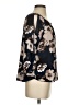 Papaya 100% Polyester Black 3/4 Sleeve Blouse Size S - photo 4