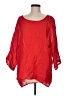 Unbranded 100% Linen Red 3/4 Sleeve Blouse Size 9 - photo 1