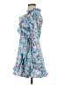 Bar III 100% Polyester Floral Blue Casual Dress Size S (petite) - photo 5