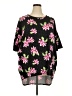 Lularoe Floral Black Short Sleeve T-Shirt Size 2X - photo 1