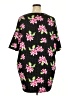Lularoe Floral Black Short Sleeve T-Shirt Size 2X - photo 2
