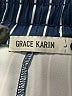 Grace Karin Stripes Blue Casual Pants Size L - photo 7