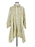 Unbranded Paisley Green 3/4 Sleeve Button-Down Shirt Size M (estimated) - photo 1