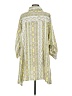 Unbranded Paisley Green 3/4 Sleeve Button-Down Shirt Size M (estimated) - photo 2