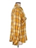 Sanctuary 100% Rayon Plaid Yellow Long Sleeve Button-Down Shirt Size M - photo 4