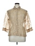 Wet Seal 100% Polyester Metallic Gold 3/4 Sleeve Blouse Size XL - photo 1