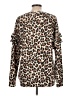 White Birch Animal Print Brown Pullover Sweater Size L - photo 2