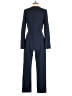 Black Halo Solid Blue Jumpsuit Size 6 - photo 2