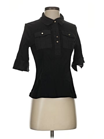 White House Black Market 3/4 Sleeve Button-Down Shirt (view 1)