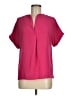 Studio 1886 100% Polyester Pink Short Sleeve Blouse Size M - photo 1