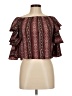 Try This 100% Polyester Burgundy 3/4 Sleeve Blouse Size M - photo 1