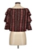 Try This 100% Polyester Burgundy 3/4 Sleeve Blouse Size M - photo 2