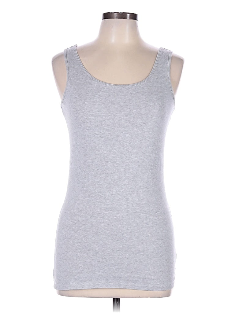 Pre-owned Duluth Trading Co. Tank Top Silver Strapless Neckline Tops