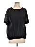 Halogen 100% Polyester Black Short Sleeve Top Size L - photo 1