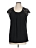 Automet Black Short Sleeve Blouse Size L - photo 1
