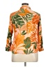 True Destinations 100% Rayon Tropical Orange Long Sleeve Button-Down Shirt Size XL - photo 2