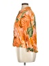 True Destinations 100% Rayon Tropical Orange Long Sleeve Button-Down Shirt Size XL - photo 5