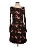 Leota Print Black Cocktail Dress Size M - photo 1