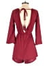 Unbranded Solid Burgundy Red Romper Size S - photo 2