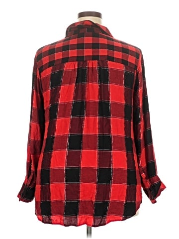 Cato 3/4 Sleeve Button-Down Shirt (view 2)