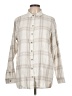 Jachs Girlfriend Plaid Ivory Long Sleeve Button-Down Shirt Size L - photo 1