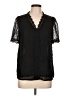 Unbranded Black Short Sleeve Blouse Size L (estimated) - photo 1